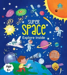 Booktopus Lift-the-Flap Learning Book - Explore The Outer Space Knowledge Book for Kids - Interactive Learning Books 6 