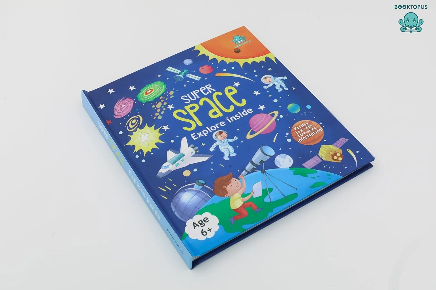 Booktopus Lift-the-Flap Learning Book - Explore The Outer Space Knowledge Book for Kids - Interactive Learning Books 6 