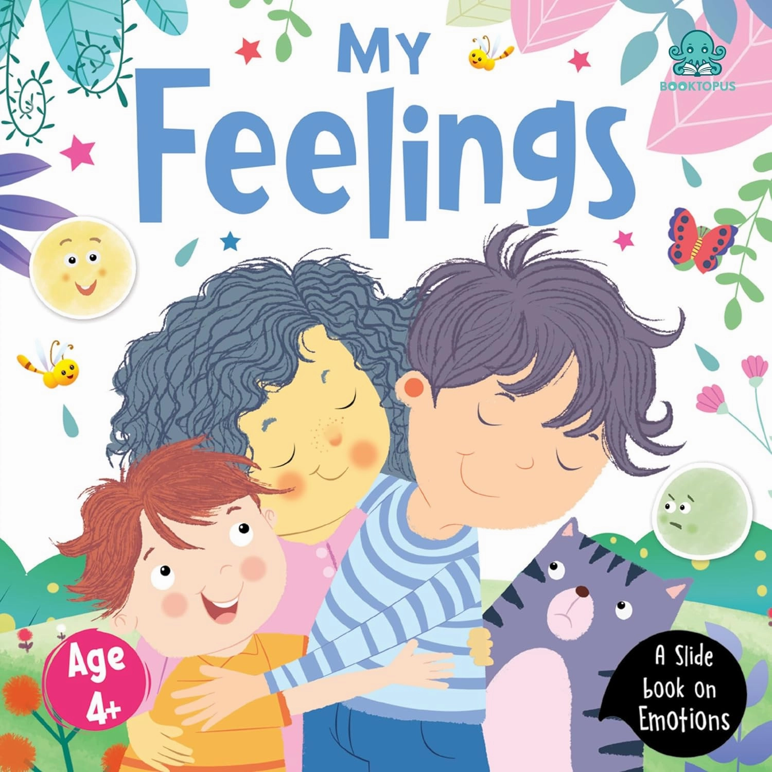 Booktopus Slide and Learn Board Book - My Feelings Emotional Learning Book - Interactive Books for Kids 4 