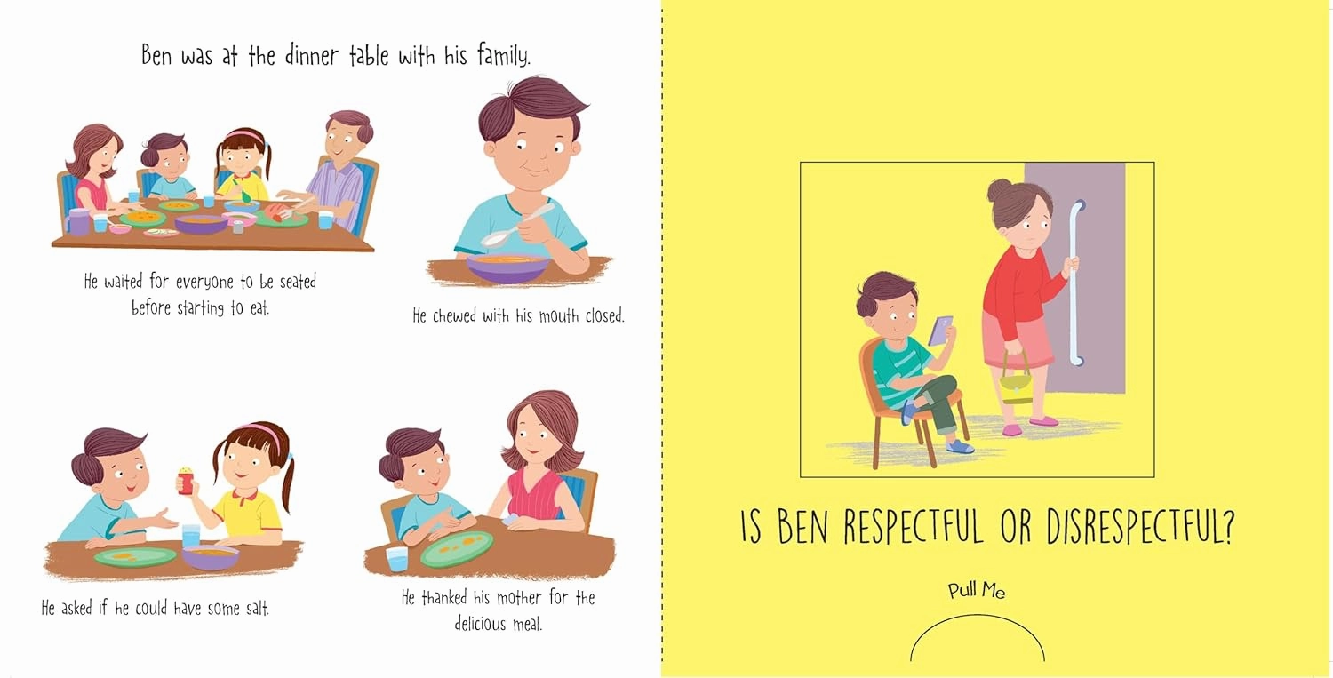 Booktopus Slide and Learn Board Book - My Good Manners Emotional Learning Book - Interactive Books for Kids 4 