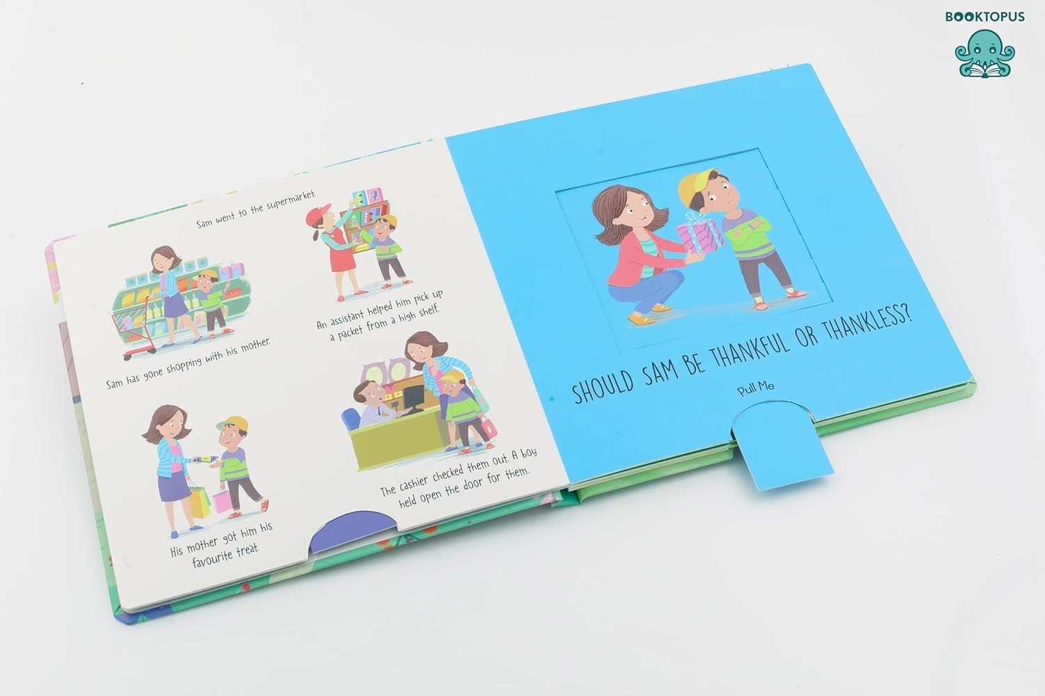 Booktopus Slide and Learn Board Book - My Good Manners Emotional Learning Book - Interactive Books for Kids 4 