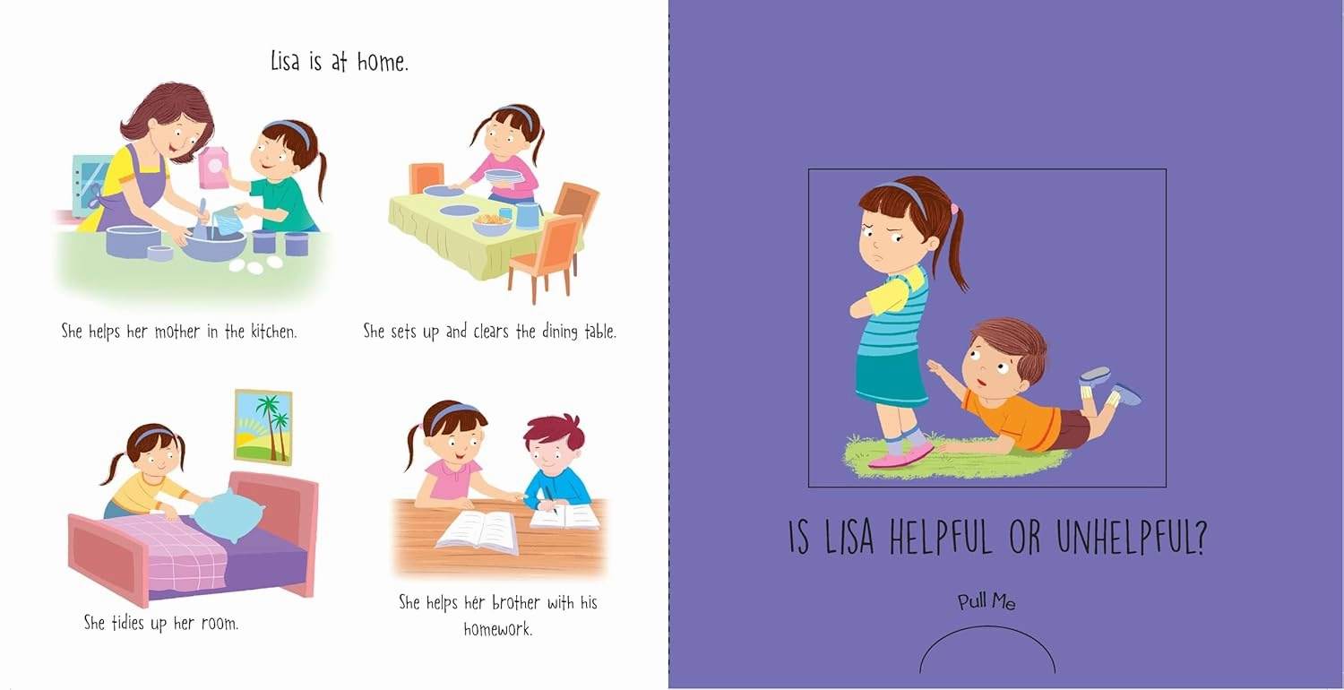 Booktopus Slide and Learn Board Book - My Good Manners Emotional Learning Book - Interactive Books for Kids 4 