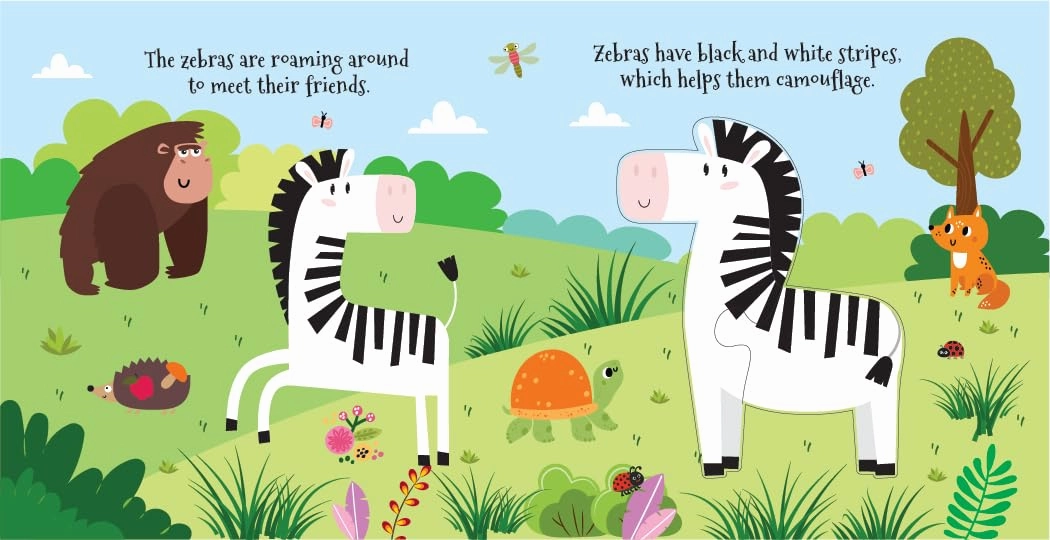 Booktopus Square Puzzle Board Book - Jungle Friends Learning Puzzle with Easy Grip Pieces - Educational Toys for Kids 4 