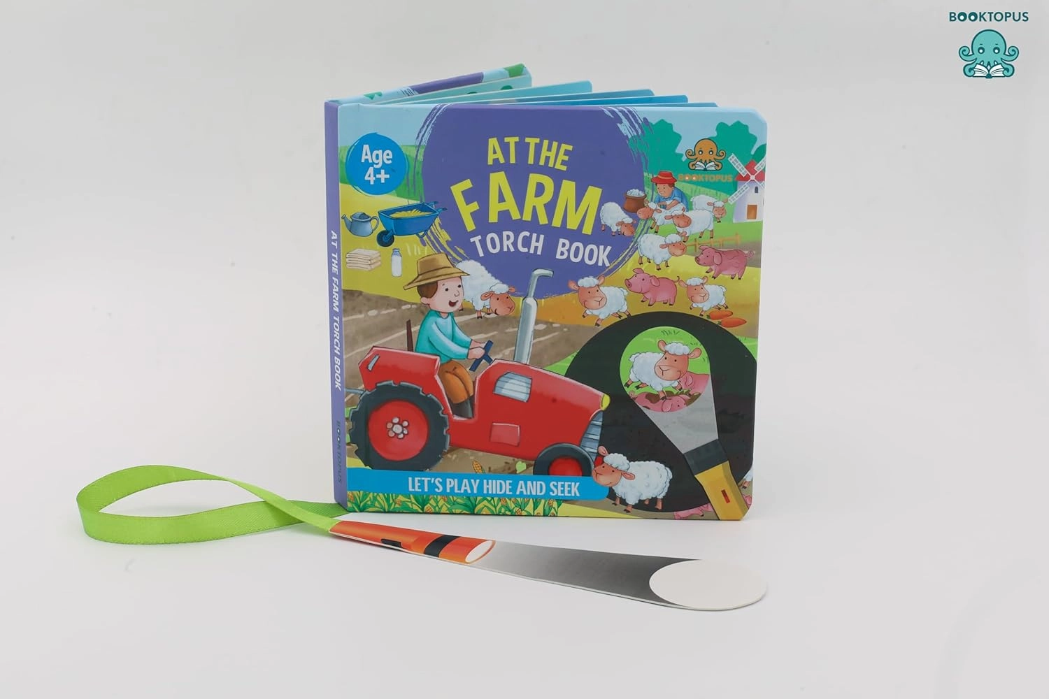 Booktopus Torch Discovery Book - At The Farm Hidden Picture Book with Torch - Learning Activity Books for Kids 4 