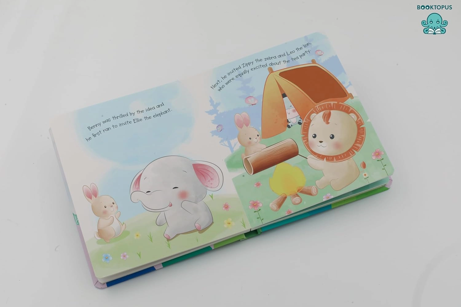 Booktopus Touch and Feel Board Book - Bunny's Party Sensory Book for Toddlers - Textured Baby Books for 4 