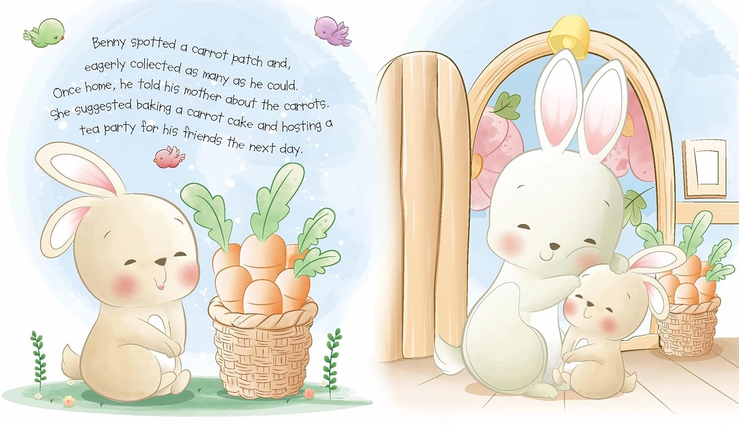 Booktopus Touch and Feel Board Book - Bunny's Party Sensory Book for Toddlers - Textured Baby Books for 4 