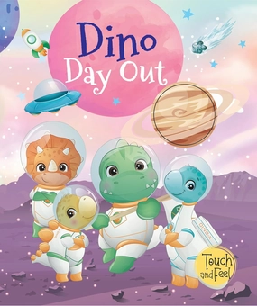 Booktopus Touch and Feel Board Book - Dino Day Out Sensory Book for Toddlers - Textured Baby Books for 4 