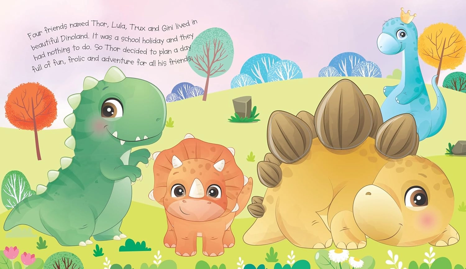 Booktopus Touch and Feel Board Book - Dino Day Out Sensory Book for Toddlers - Textured Baby Books for 4 