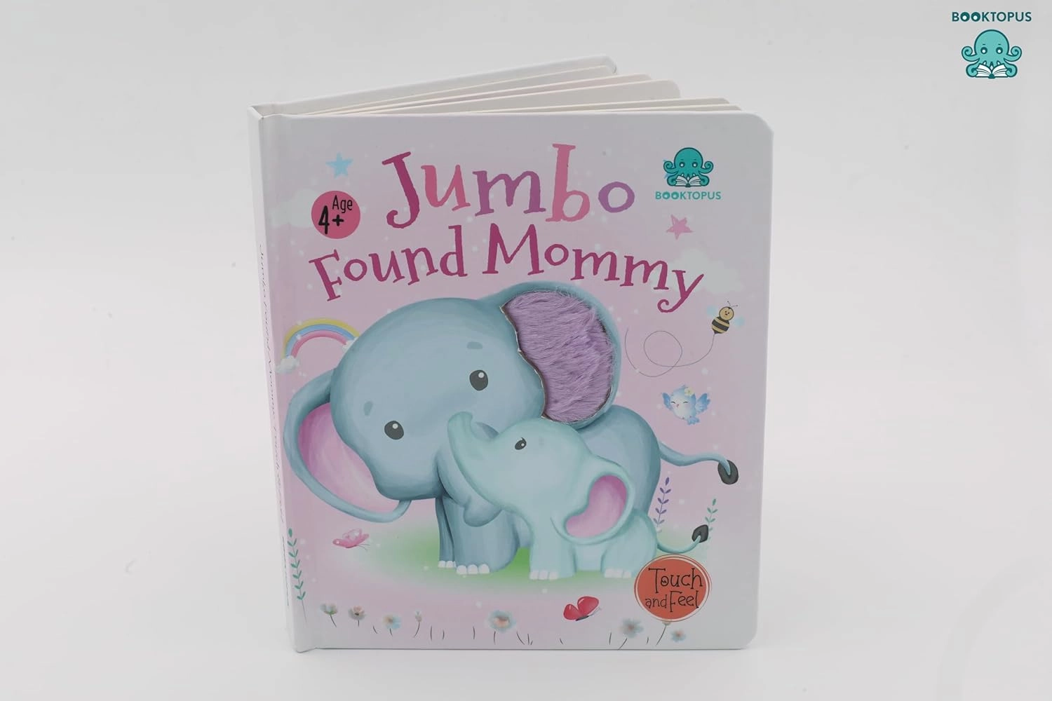 Booktopus Touch and Feel Board Book - Jumbo Found Mommy Sensory Book for Toddlers - Textured Baby Books for 4 