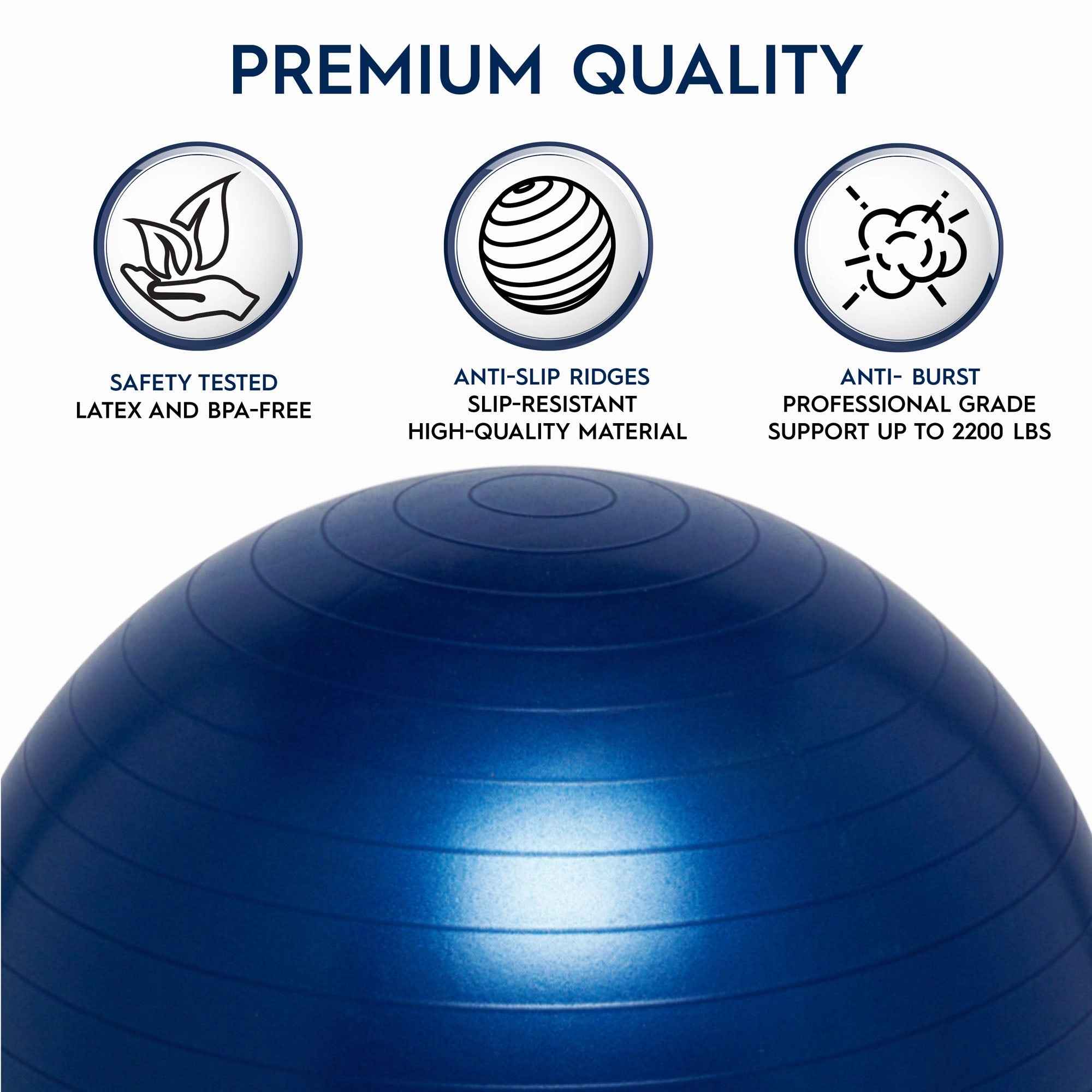 Bouncyband Balance Ball, 55cm  Blue: Enhance Focus & Fitness!