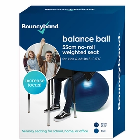 Bouncyband Balance Ball, 55cm  Blue: Enhance Focus & Fitness!