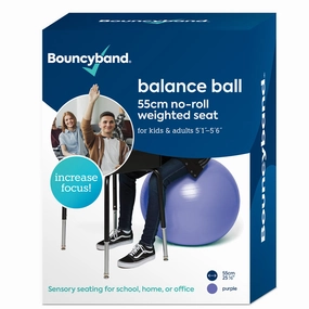 Bouncyband Balance Ball, 55cm, Purple - Focus & Fitness Enhancer