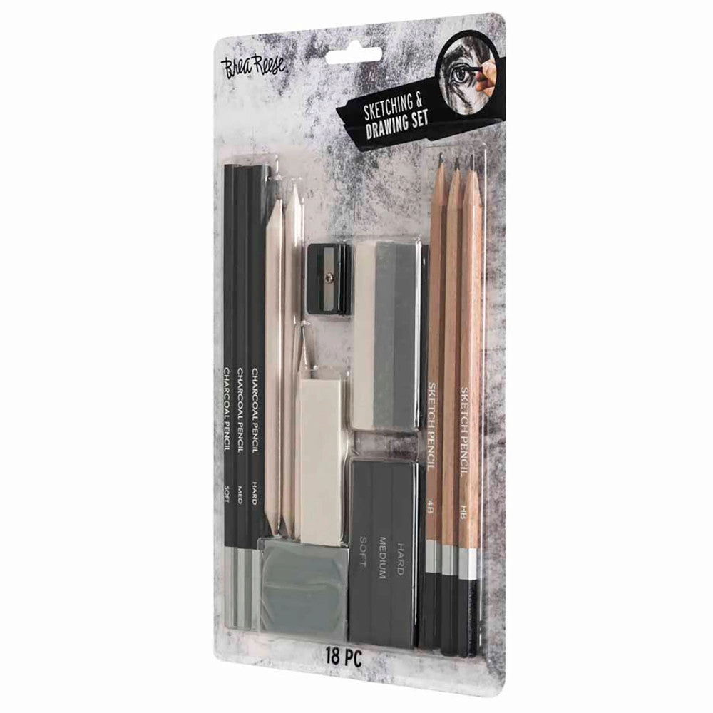 Brea Reese Beginners Sketch & Draw Set - 18pc Art Kit