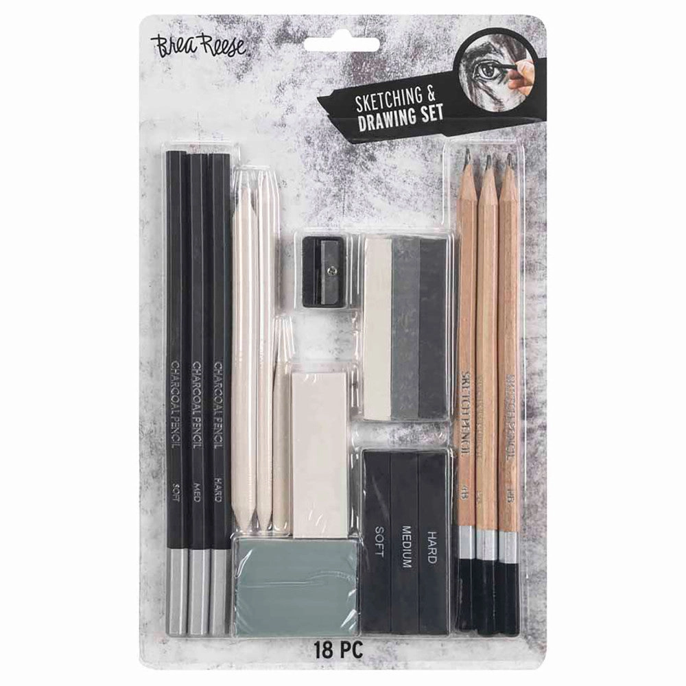 Brea Reese Beginners Sketch & Draw Set - 18pc Art Kit