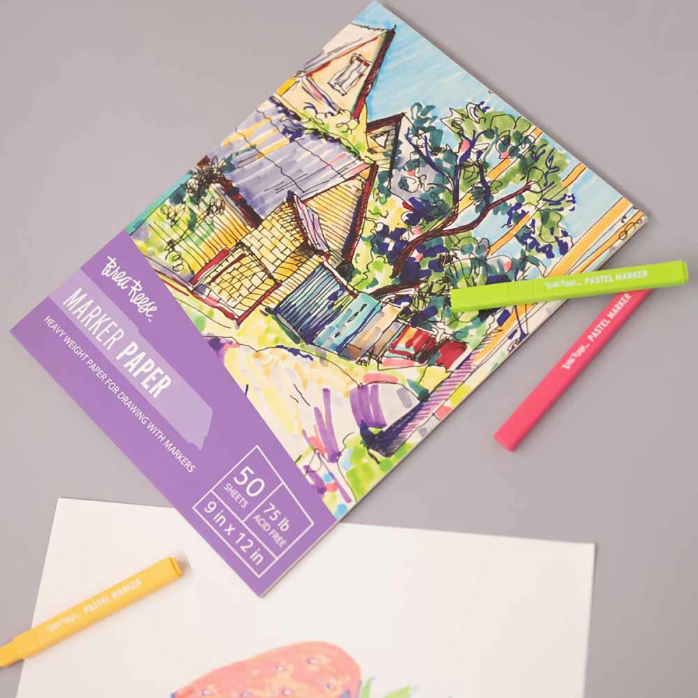 Brea Reese Marker Paper Pad - 50 Sheets 9x12" - 75lb Acid-Free