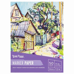 Brea Reese Marker Paper Pad - 50 Sheets 9x12" - 75lb Acid-Free