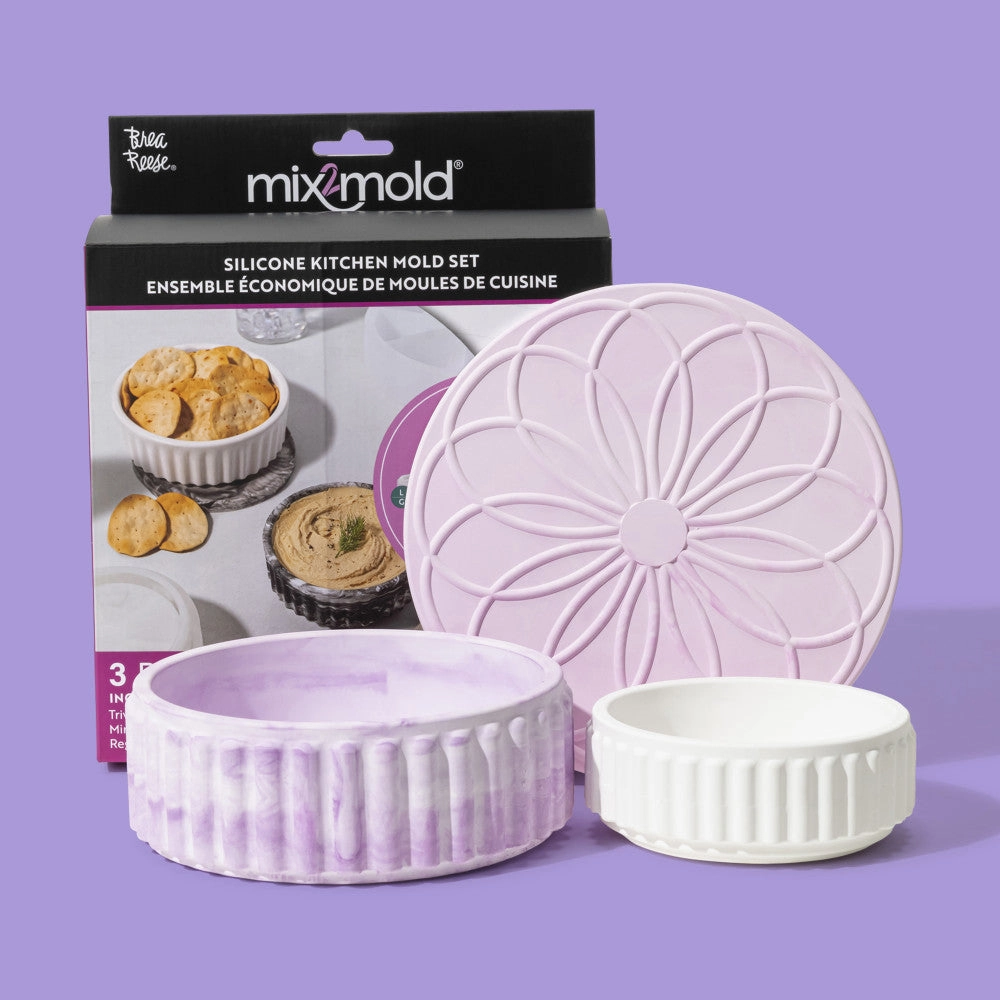 Brea Reese Mix2Mold: Colorful Kitchen Creations Silicone Molds Set - 3pc