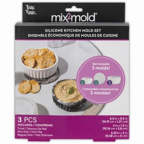 Brea Reese Mix2Mold: Colorful Kitchen Creations Silicone Molds Set - 3pc