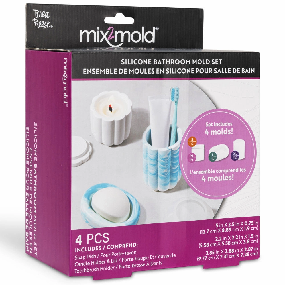 Brea Reese Mix2Mold Designer Bathroom Molds Set - 4pc