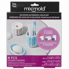 Brea Reese Mix2Mold Designer Bathroom Molds Set - 4pc