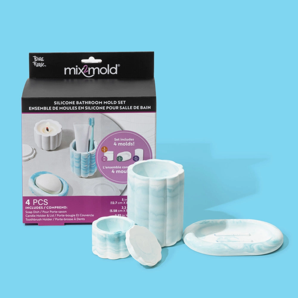 Brea Reese Mix2Mold Designer Bathroom Molds Set - 4pc