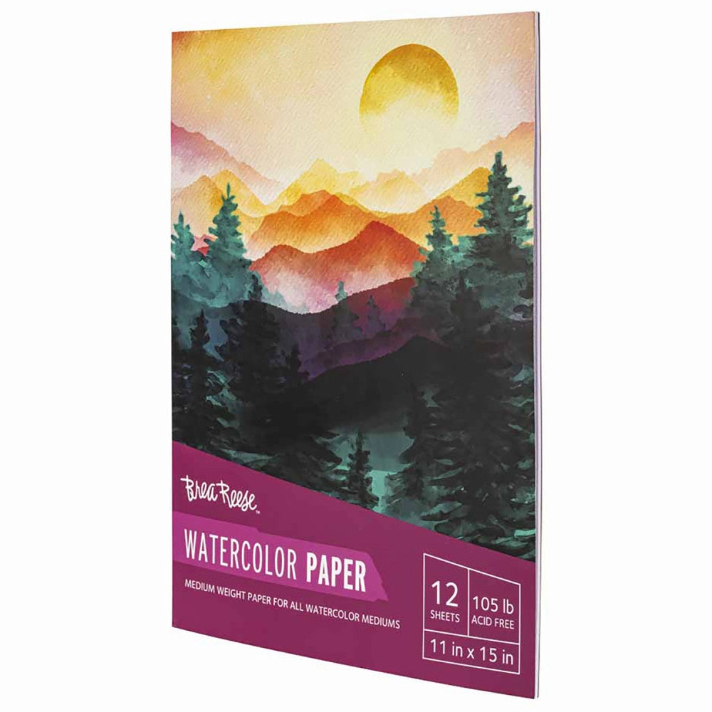 Brea Reese Watercolor Paper Pad, 50 Sheets, 11x15 Inches, 105lb, Acid-Free