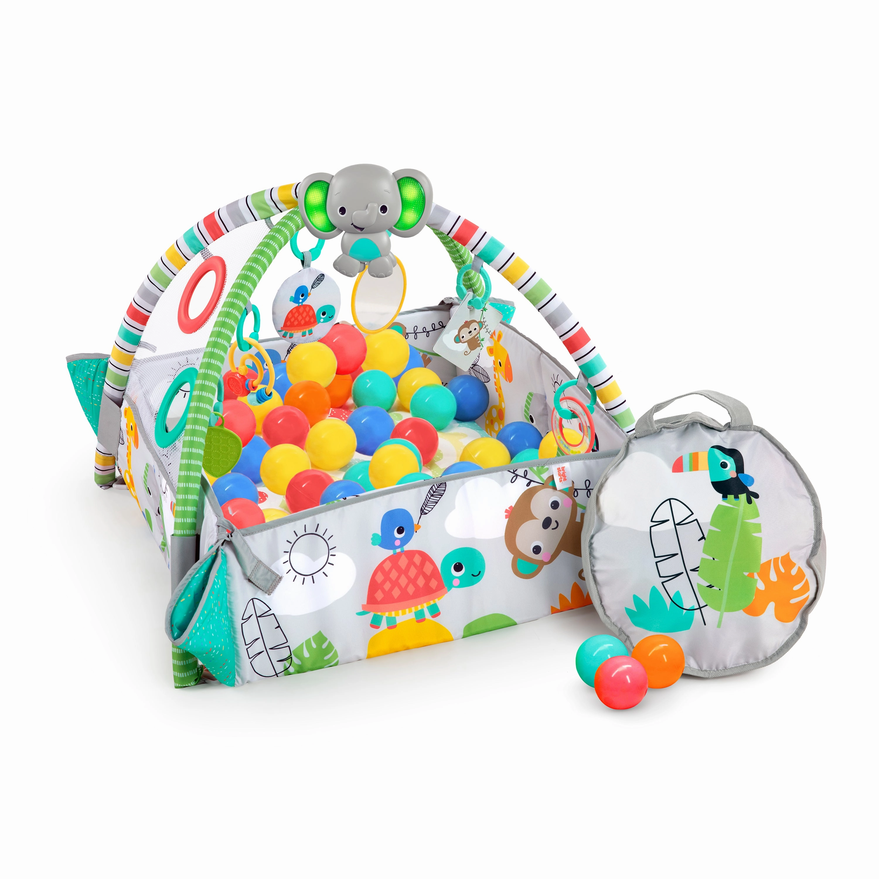 Bright Starts Bright Starts Neutral 5-In-1 Ball Pit Gym Refresh