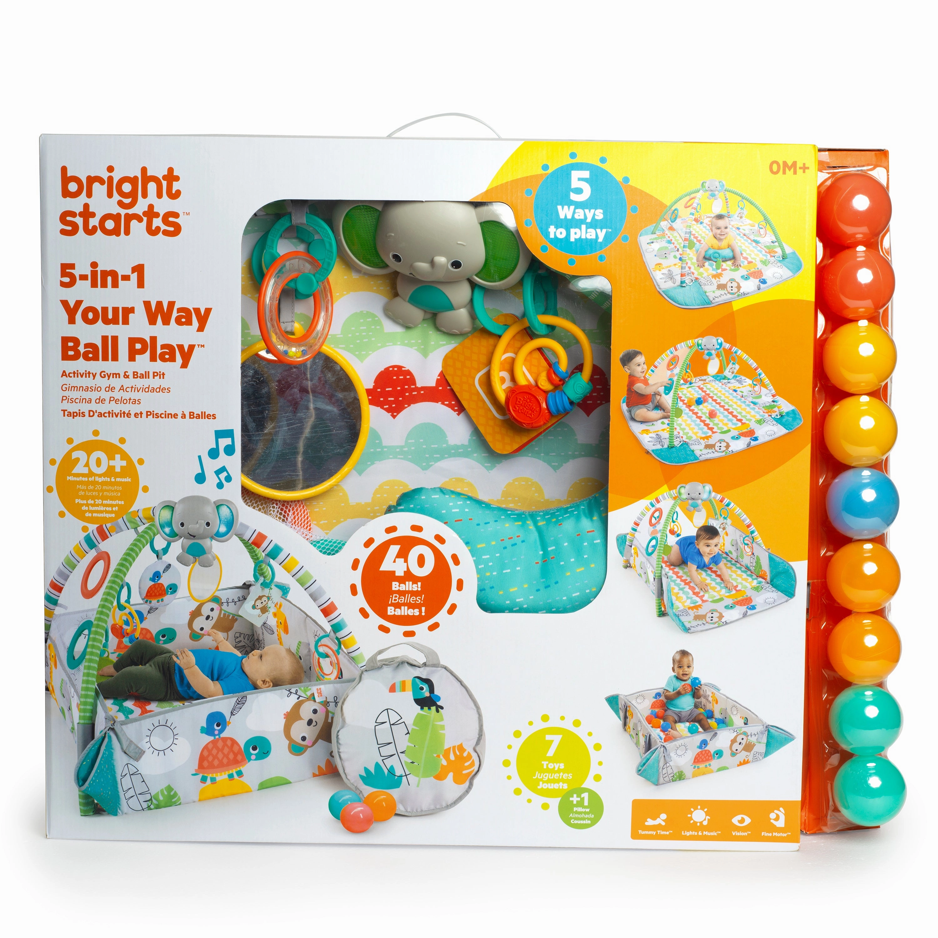 Bright Starts Bright Starts Neutral 5-In-1 Ball Pit Gym Refresh