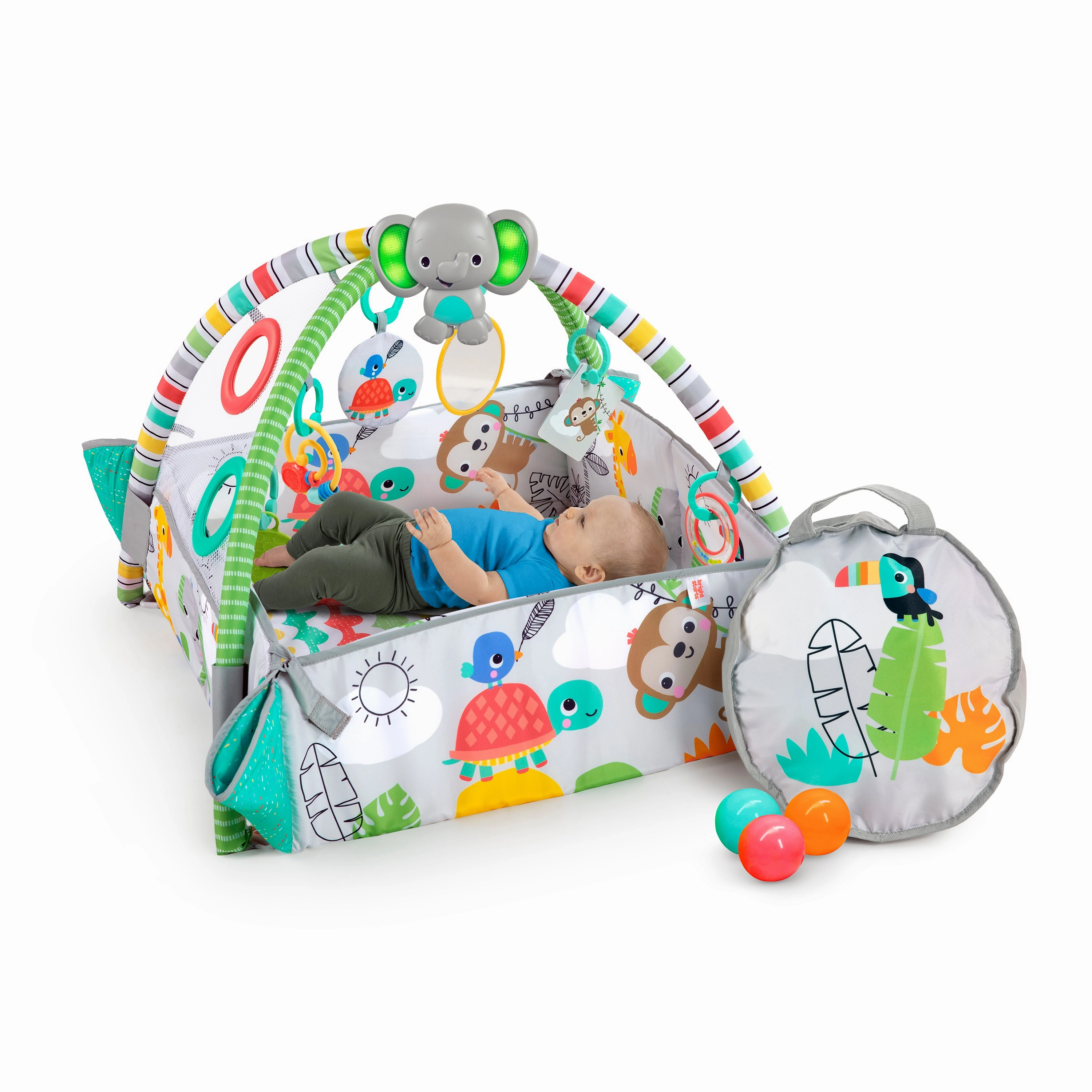 Bright Starts Bright Starts Neutral 5-In-1 Ball Pit Gym Refresh