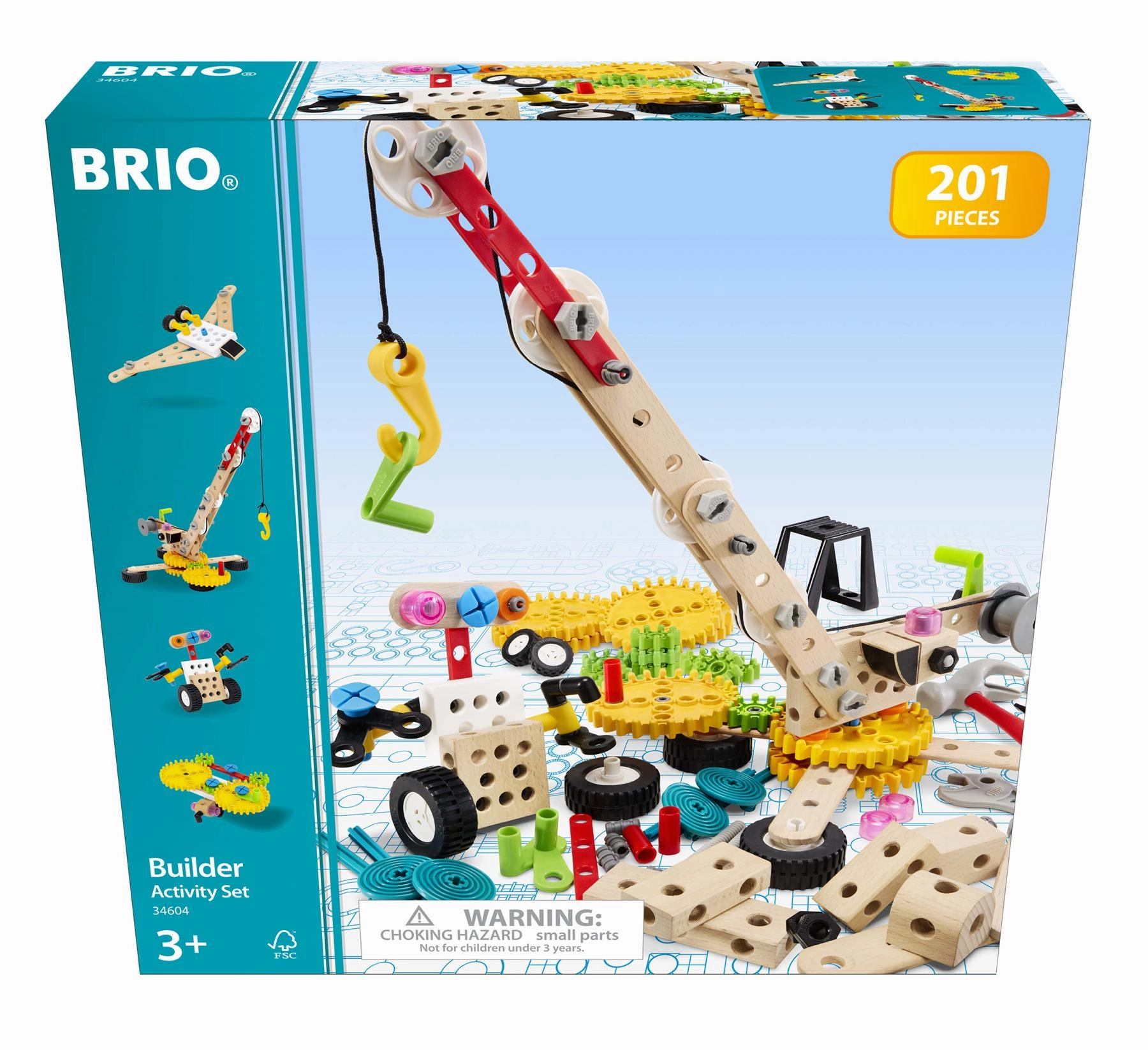 Brio Builder 34604 Activity Set 201 PC Construction Toy for Age 3 & Up