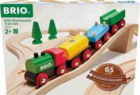 Brio Classic 36036 65th Anniversary Train Set for Toddlers Ages 2 & Up