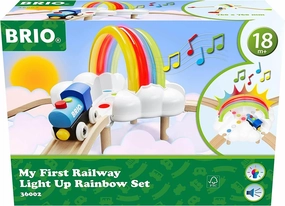 Brio My First Railway 36002 Light Up Rainbow Train Set for Ages 18M 