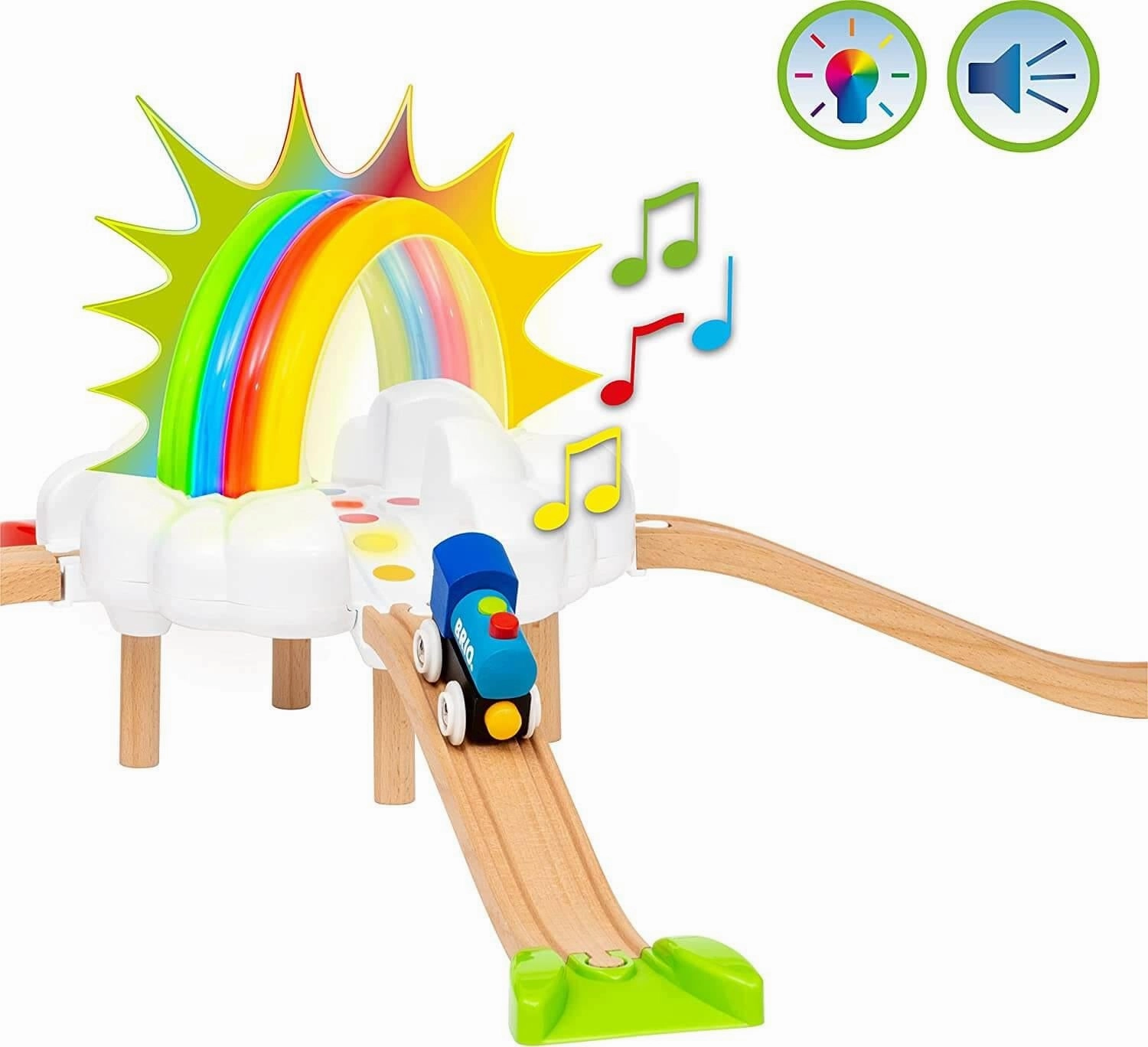 Brio My First Railway 36002 Light Up Rainbow Train Set for Ages 18M 