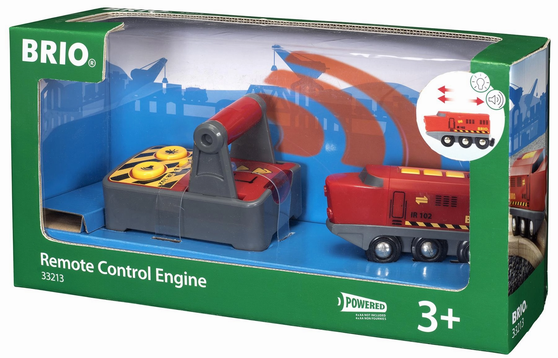 Brio World 33213 Remote Control Engine with Controller for Ages 3 & Up