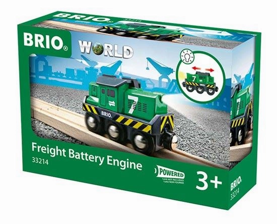Brio World 33214 Freight Battery Engine with Headlights for Age 3 & Up