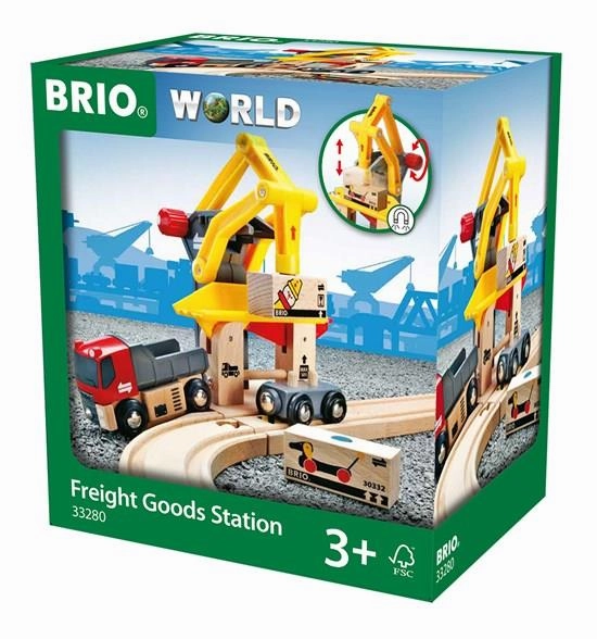 Brio World 33280 Freight Goods Station Train Set Accessory for Ages 3 
