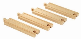 Brio World 33335 Medium Straight Wooden Train Tracks for Ages 3 and Up