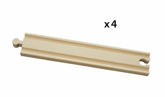 Brio World 33341 Long Straight Wooden Train Tracks for Ages 3 and Up