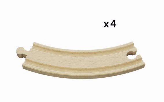 Brio World 33342 Large Curved Wooden Train Tracks for Ages 3 and Up