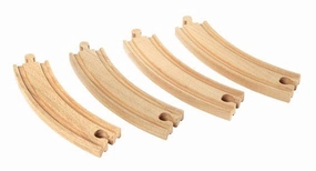 Brio World 33342 Large Curved Wooden Train Tracks for Ages 3 and Up