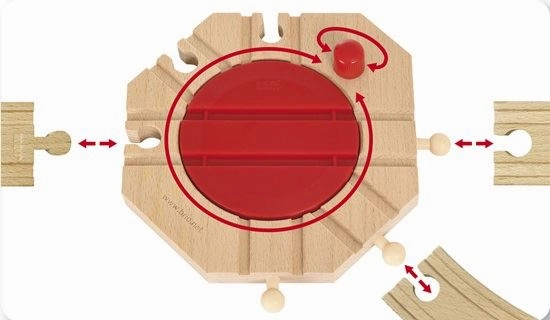 Brio World 33361 Mechanical Turntable Train Track Accessory for Age 3 