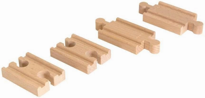 Brio World 33393 Mini Straight Wooden Train Tracks for Ages 3 and Up