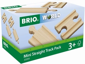 Brio World 33393 Mini Straight Wooden Train Tracks for Ages 3 and Up