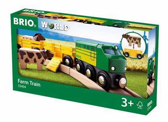 Brio World 33404 Farm Train Playset & Animal Figures for Ages 3 and Up