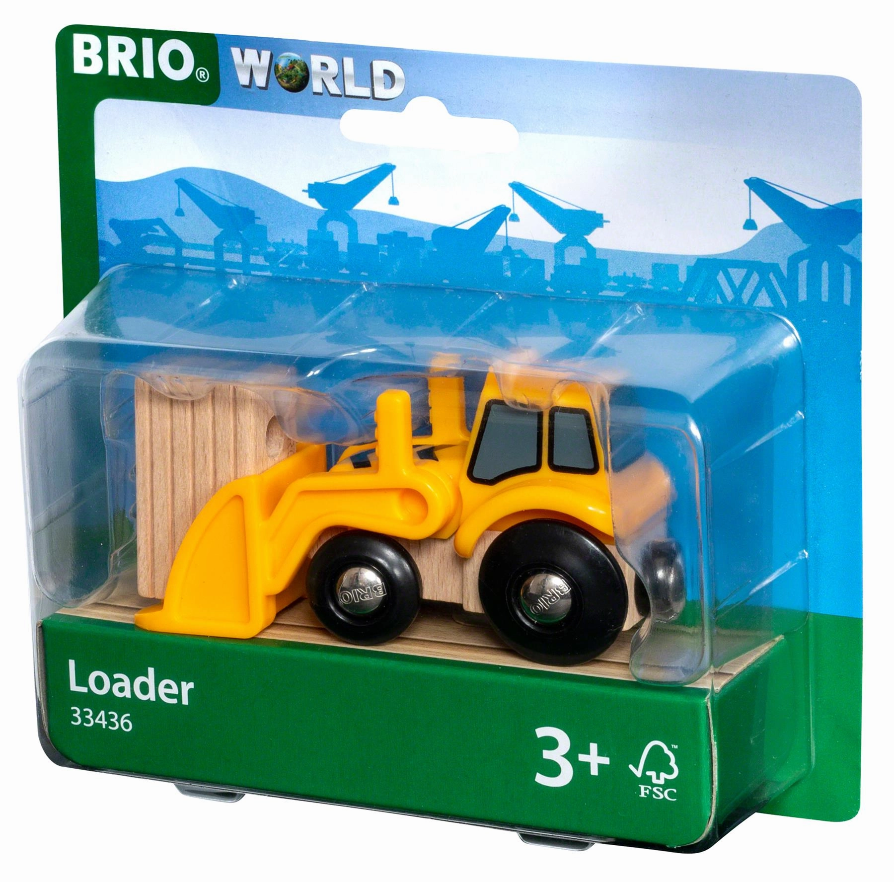 Brio World 33436 Yellow Tractor Loader Vehicle Toy for Ages 3 and Up