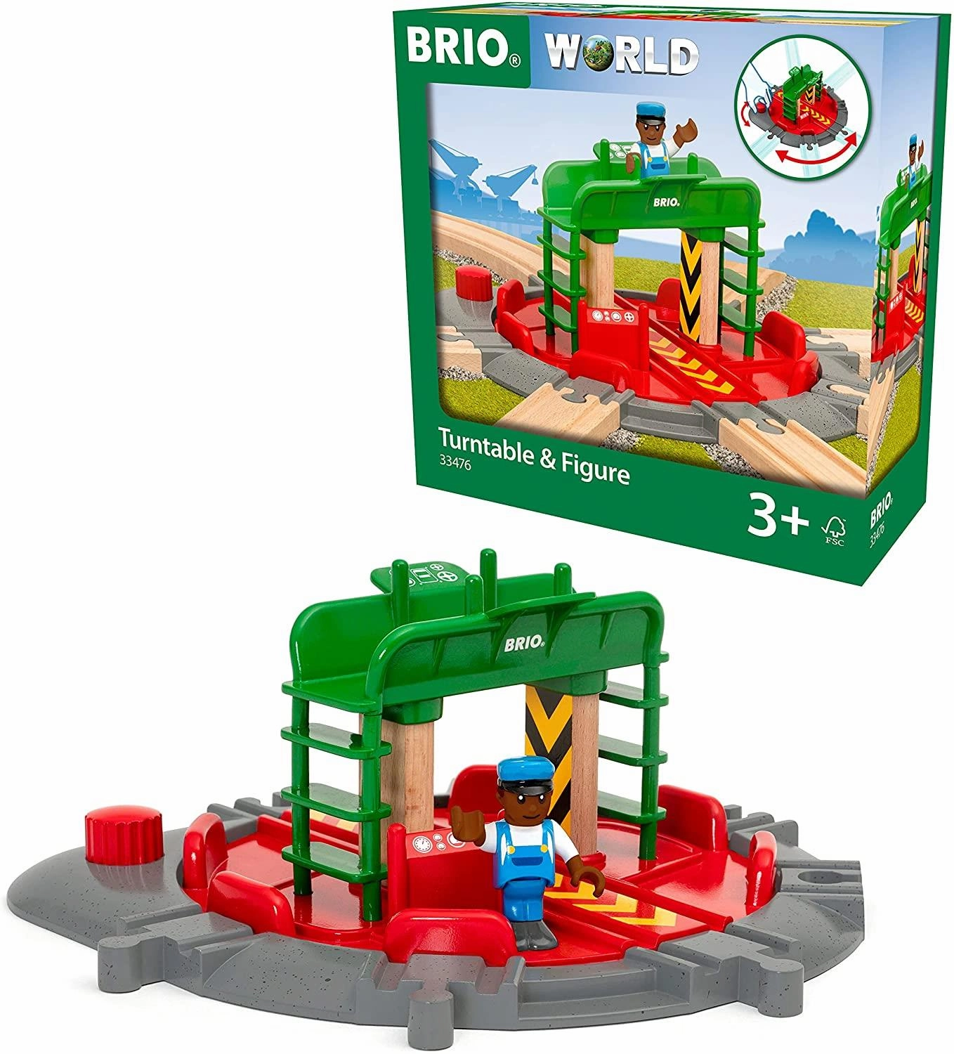 Brio World 33476 Turntable & Figure Train Set Accessory for Age 3 & Up