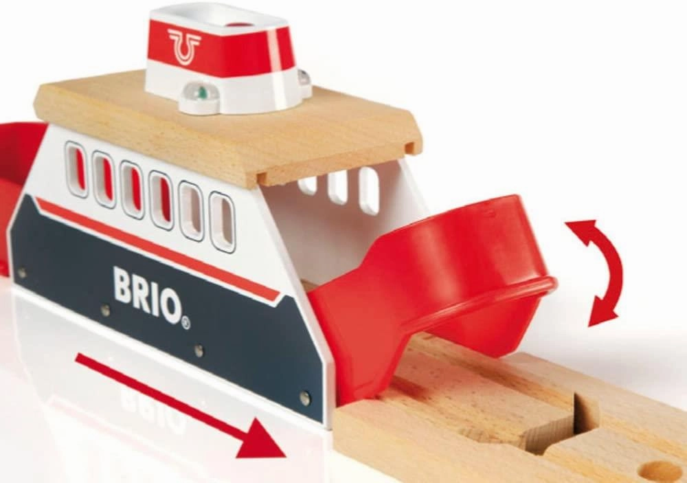 Brio World 33569 Ferry Ship Interactive Train Set Toy for Age 3 and Up