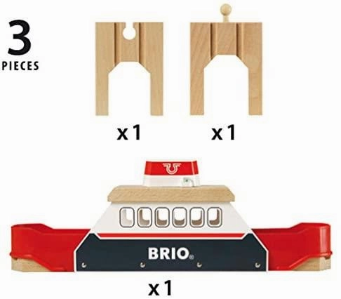 Brio World 33569 Ferry Ship Interactive Train Set Toy for Age 3 and Up
