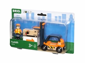Brio World 33573 Forklift with Cargo Interactive Playset for Ages 3 