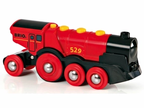 Brio World 33592 Battery Powered Mighty Red Action Locomotive Ages 3 